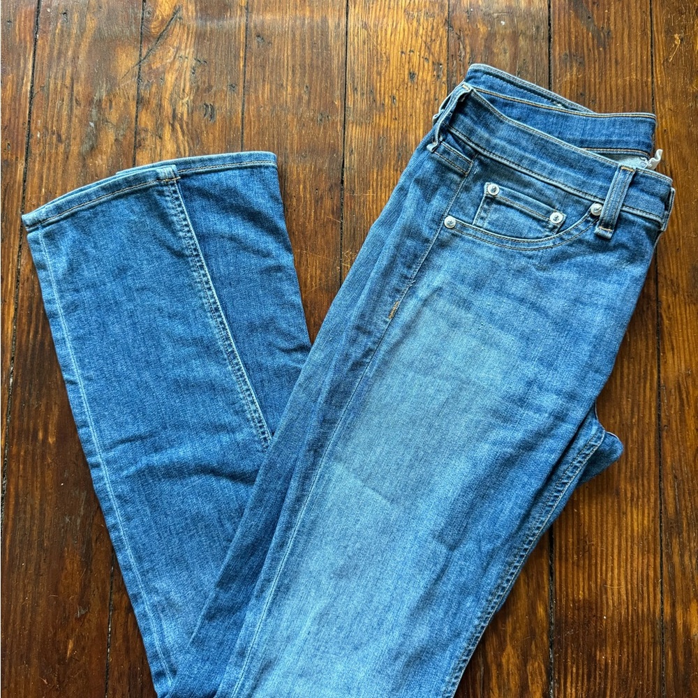 rag & bone Women's Skinny Jeans in Medium Blue Wash